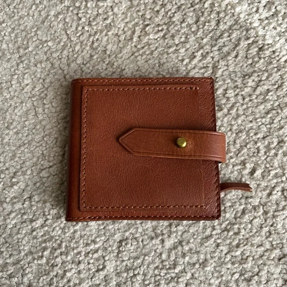 Madewell Brown Bifold Wallet Leather Compact - Picture 1 of 3
